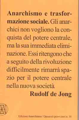 anarchismo e trasformazione sociale