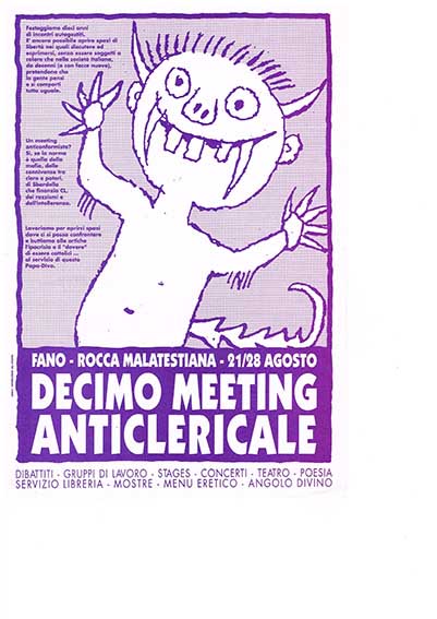 10° meeting anticlericale, manifesto