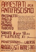 Arrestati per antifascismo, manifesto