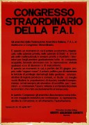 Congresso straordinario della F.A.I., manifesto