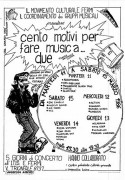 Cento motivi per fare music a ... due, manifesto