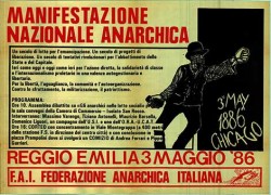 Manifestazione Nazionale Anarchica, manifesto