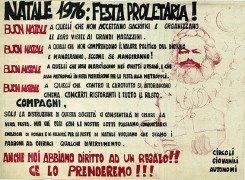 Natale 1976: festa proletaria, manifesto