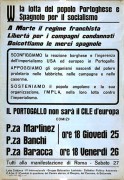 W la lotta del popolo portoghese e spagnolo per il socialismo, manifesto