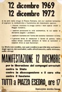 Manifestazione 12 Dicembre, manifesto