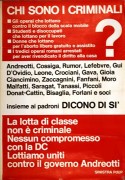 Chi sono i criminali?, manifesto