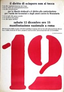 Il diritto di sciopero non si tocca, manifesto