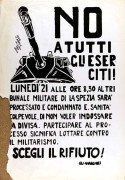 No a tutti gli eserciti, manifesto