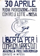 30 Aprile nuova provocazione di stato, manifesto