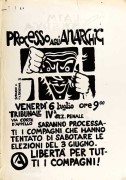 processo agli anarchici manifesto