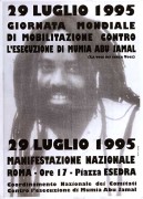 giornata mondiale di mobilitazione contro l'esecuzione di Mumia Abu Jamal manifesto