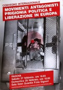 movimenti antagonisti, prigionia politica e liberazione in europa manifesto