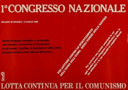 1° congresso nazionale lotta continua per il comunismo manifesto