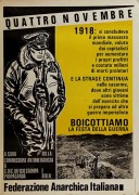 4 novembre: boicotta la festa della guerra manifesto