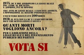 vota si all'abolizione della legge reale manifesto