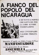 A fianco del popolo del Nicaragua, manifesto