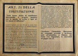 Art. 21 della costituzione, manifesto