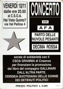 Serata di solidarietà con il C.S.O.A. Gramma manifesto