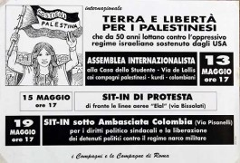 Terra e libertà per i palestinesi, manifesto