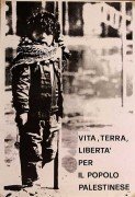 Vita, terra, libertà per il popolo palestinese, manifesto