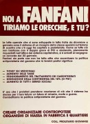 Noi a Fanfani tiriamo le orecchie e tu?, manifesto