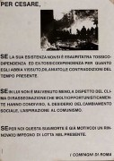 Per Cesare, manifesto