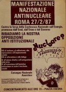 Manifestazione antinucleare a Roma, manifesto