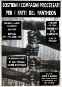 Sostieni i compagni processati per i fatti del pantheon, manifesto