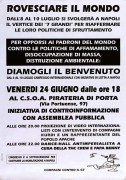 Napoli, vertice dei 7 grandi, manifesto