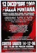 12 Dicembre '69 per non dimenticare Piazza Fontana, manifesto