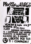 Processo agli anarchici manifesto