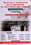 Strutture e conseguenze della costituzione del polo imperialista europeo, manifesto