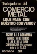 Trabajadores del comercio metal , manifesto