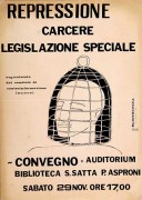 convegno "carcere legislazione speciale" manifesto