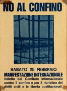 No al confino, manifesto