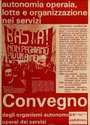 Autonomia operaia, lotte e organizzazione nei servizi, manifesto