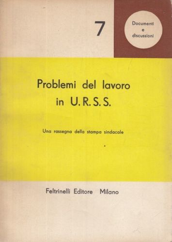 problemi del lavoro in urss