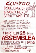 contro disoccupazione, lavoro nero, sfruttamento - manifesto