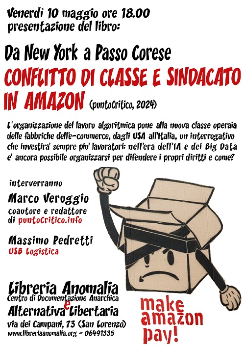 New York a Passo Corese Conflitto di classe e sindacato in Amazon